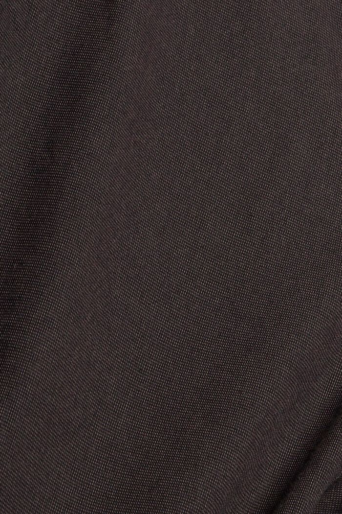 Pantaloni chino in tessuto spazzolato, DARK BROWN, detail image number 1