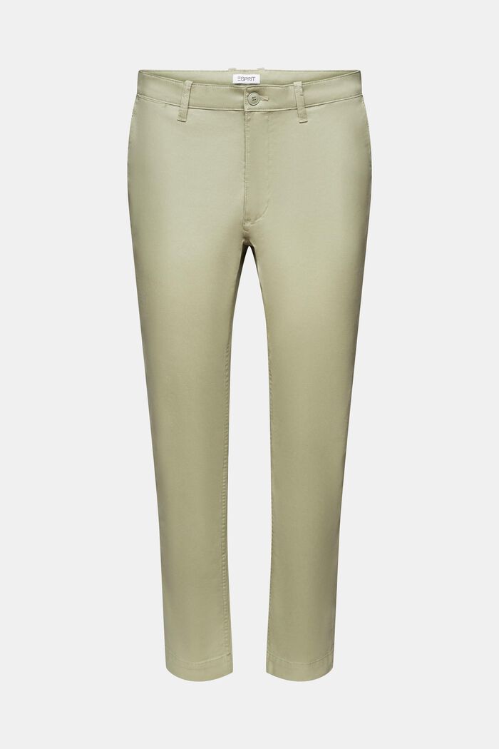 Pantaloni chino con gamba slim, DUSTY GREEN, detail image number 6