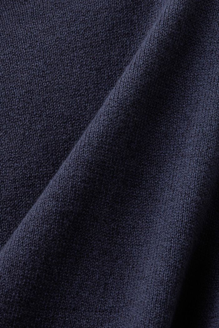 Pullover in cotone e lino, NAVY, detail image number 5