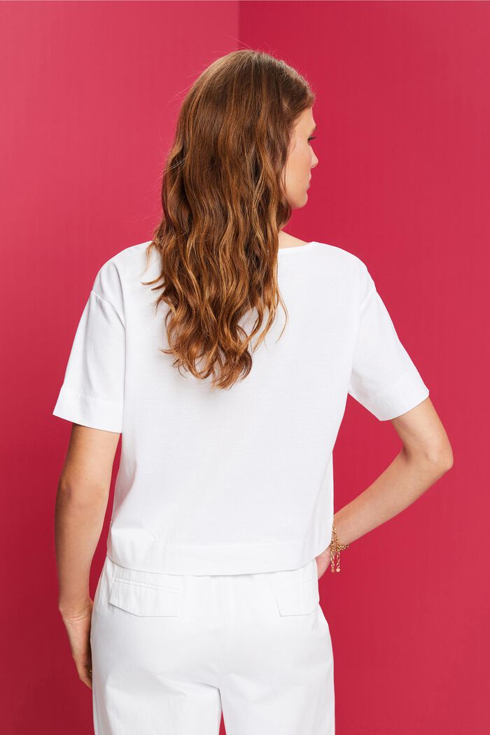 T-shirt squadrata, TENCEL™, WHITE, detail image number 3