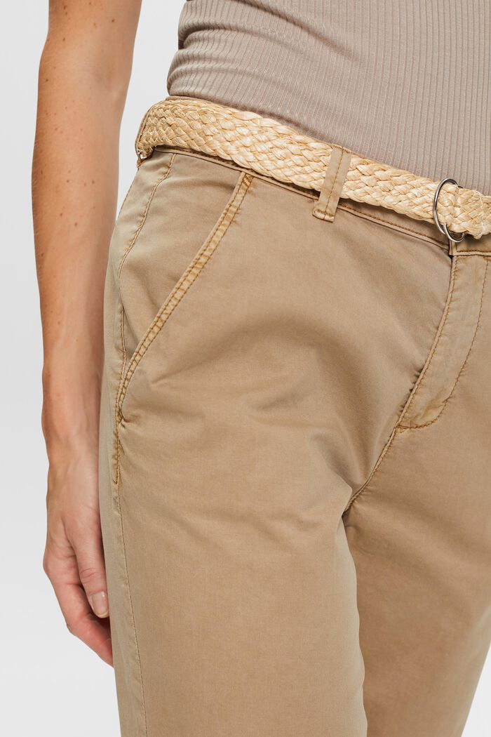 Pantaloni chino con cintura, TAUPE, detail image number 0