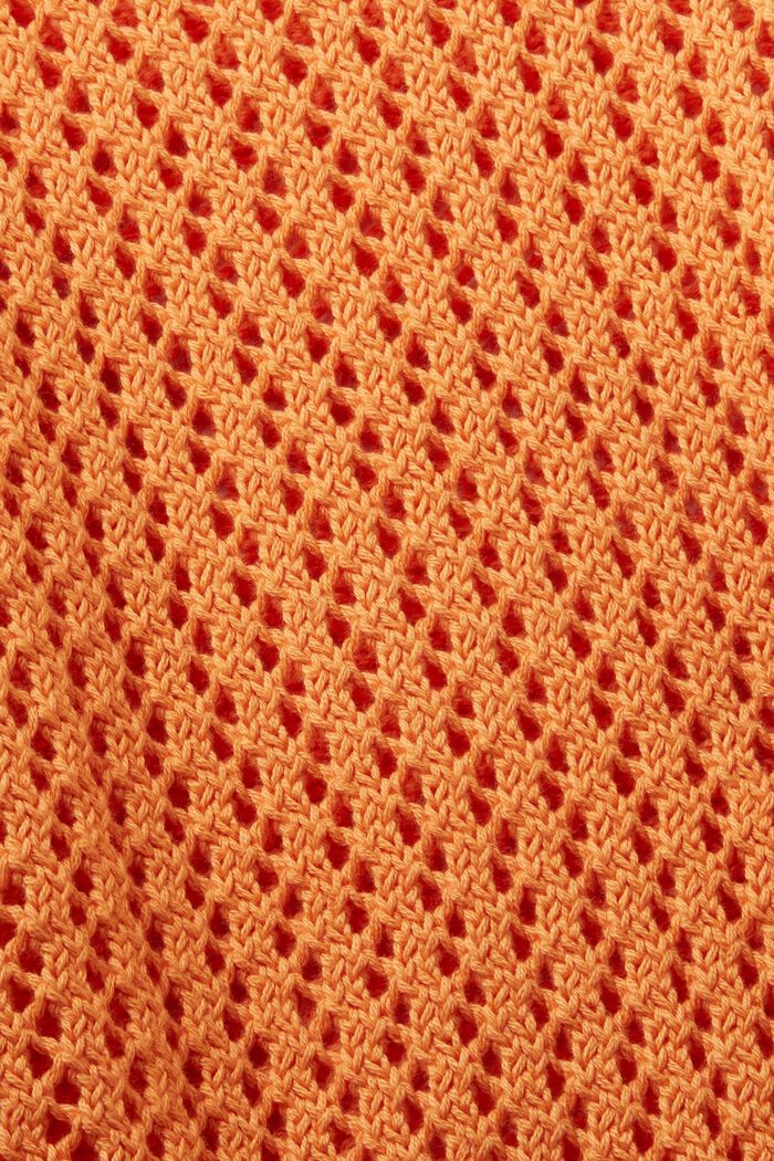 Pullover strutturato in cotone biologico, GOLDEN ORANGE, detail image number 5