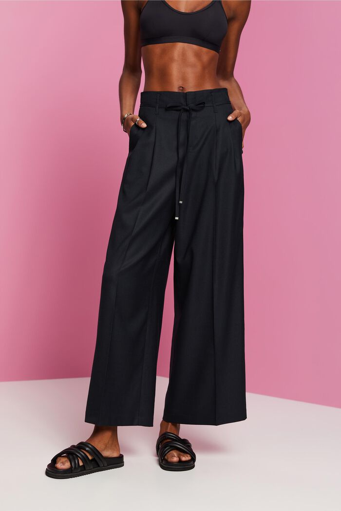 Pantaloni dalla vestibilità ampia, BLACK, detail image number 0