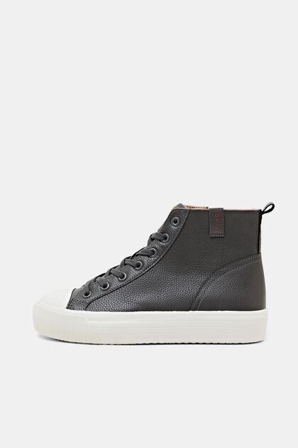 Sneakers con plateau in similpelle