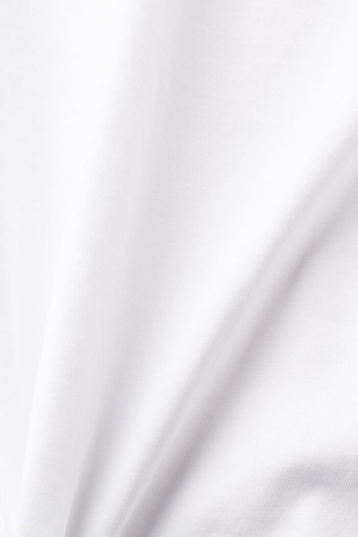 Maglia henley in jersey, WHITE, detail image number 5