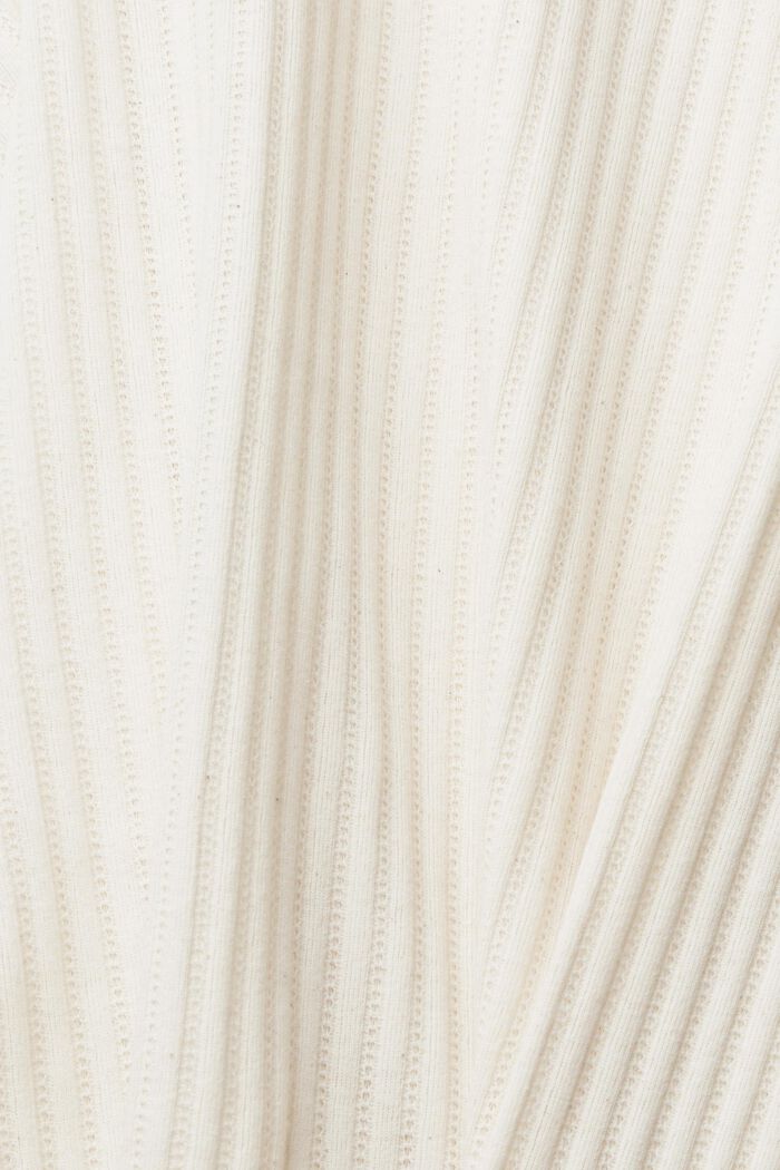 In materiale riciclato: top con motivo pointelle, OFF WHITE, detail image number 5