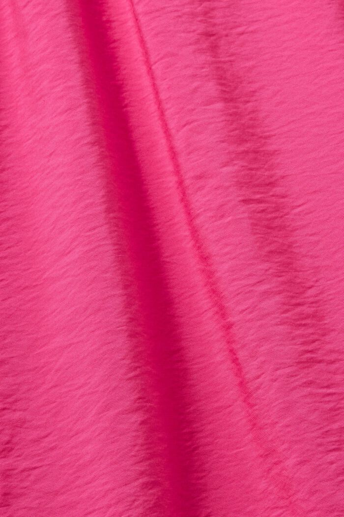 Blusa arricciata con cravattino decorativo, PINK FUCHSIA, detail image number 5