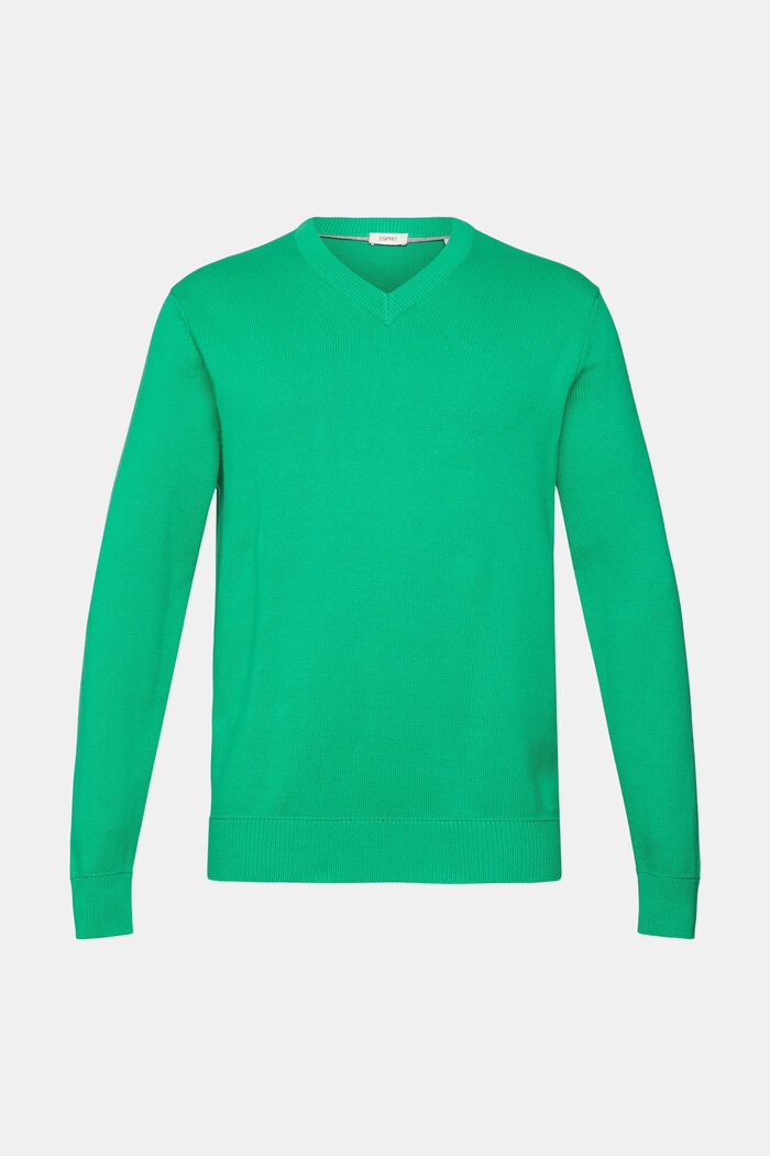 Pullover in maglia con scollo a V, LIGHT GREEN, detail image number 2