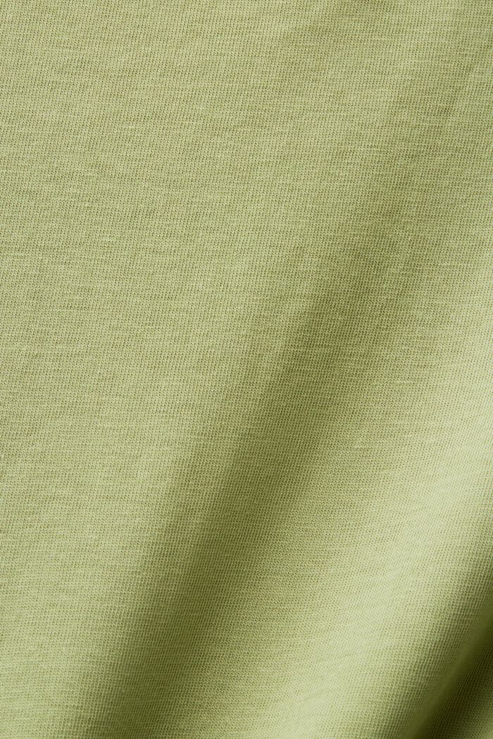 Maglietta in cotone con stampa floreale, PISTACHIO GREEN, detail image number 5
