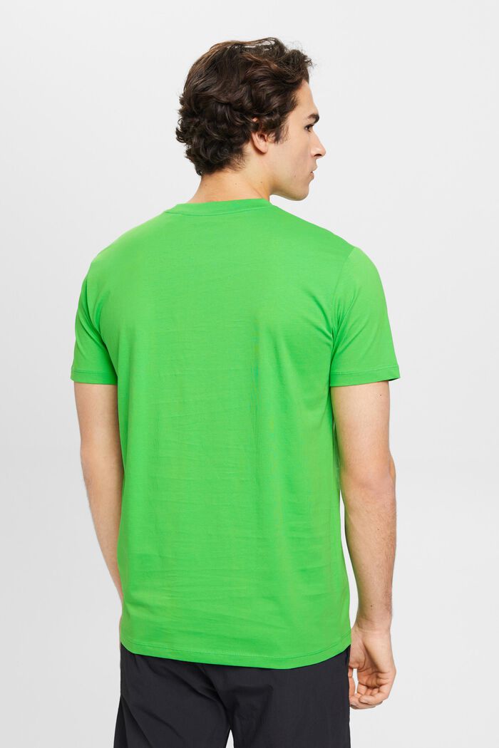 T-shirt girocollo in jersey, GREEN, detail image number 3