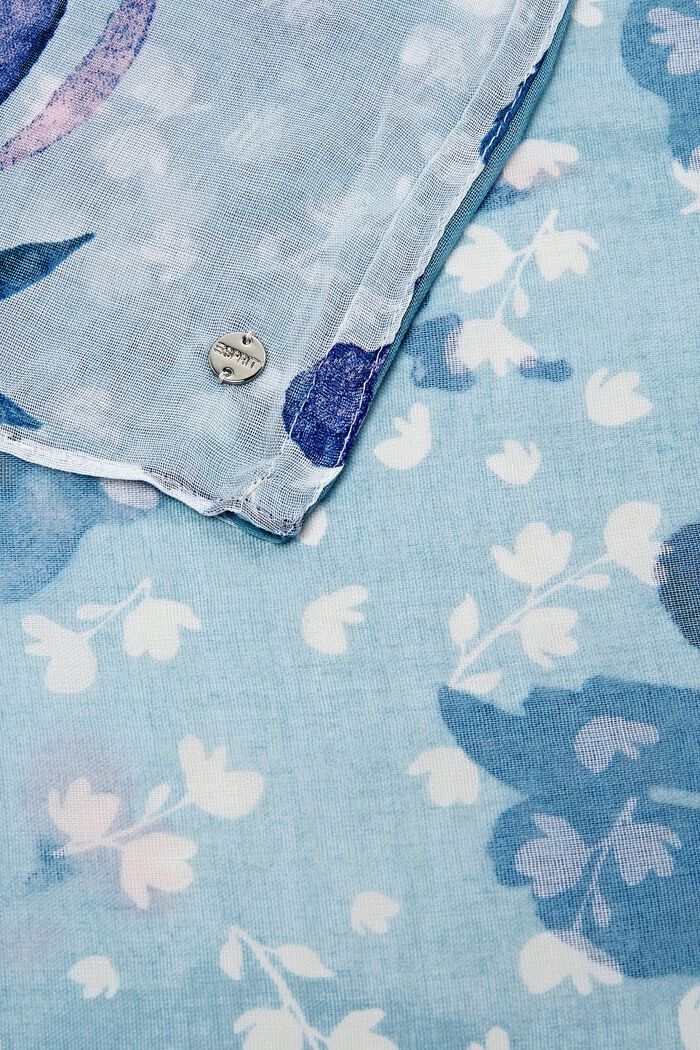 Sciarpa circolare con motivo a fiori, PASTEL BLUE, detail image number 1