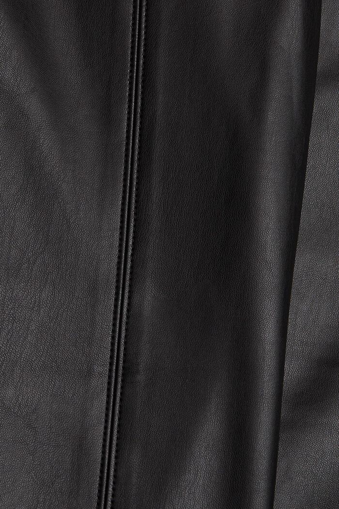 Pantaloni stile flared in similpelle, BLACK, detail image number 4