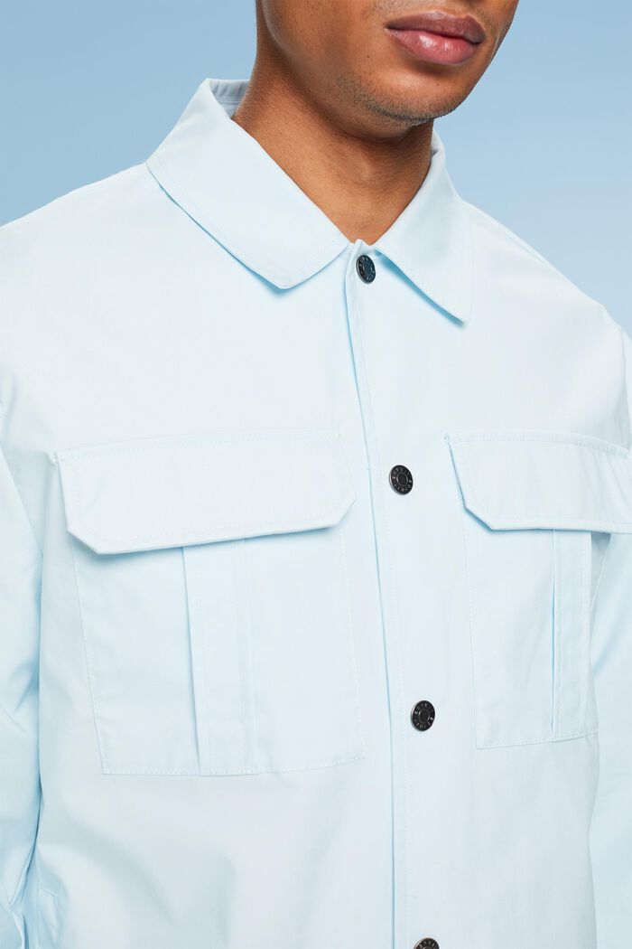 Overshirt in twill, PASTEL BLUE, detail image number 3