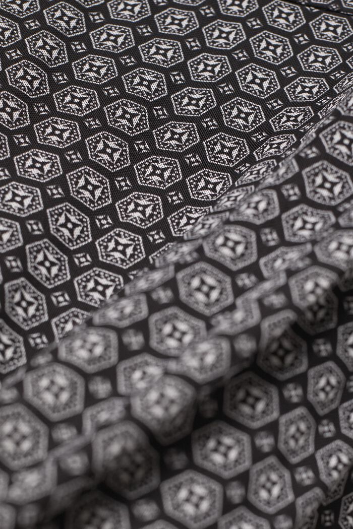 Abito a tubino in mesh con stampa, BLACK, detail image number 4