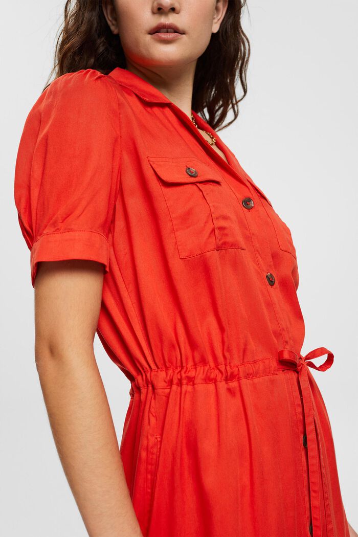 Abito con coulisse, TENCEL™, ORANGE RED, detail image number 0