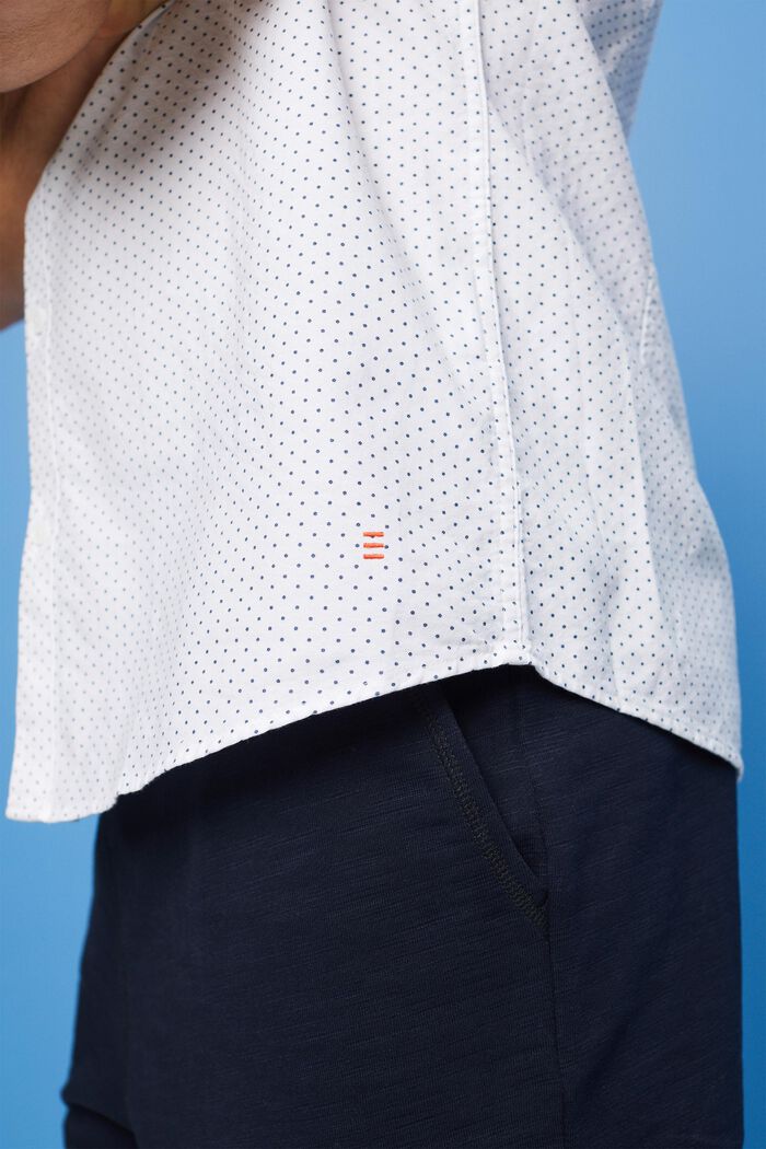 Camicia con stampa e colletto button down, WHITE, detail image number 4