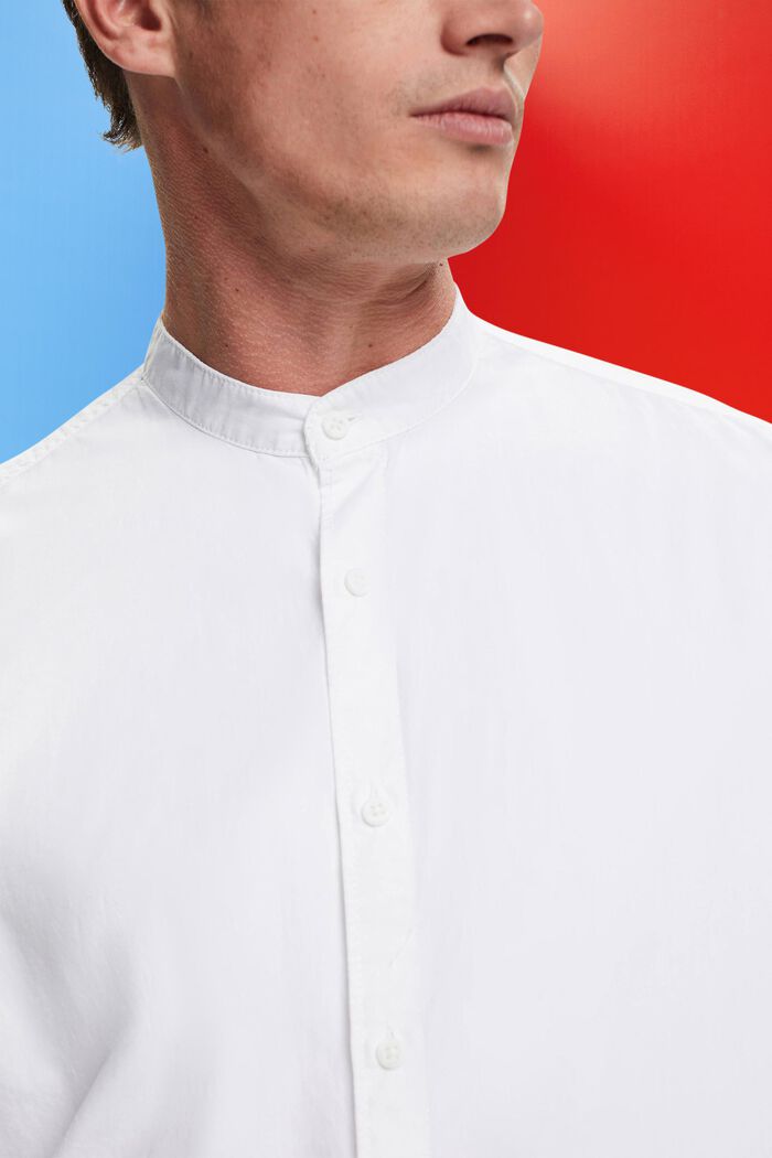 Camicia con colletto alto, WHITE, detail image number 2