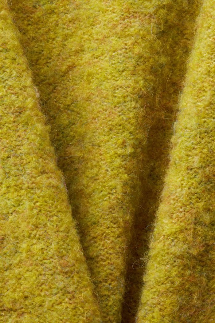 Cardigan peloso con zip, PISTACHIO GREEN, detail image number 7