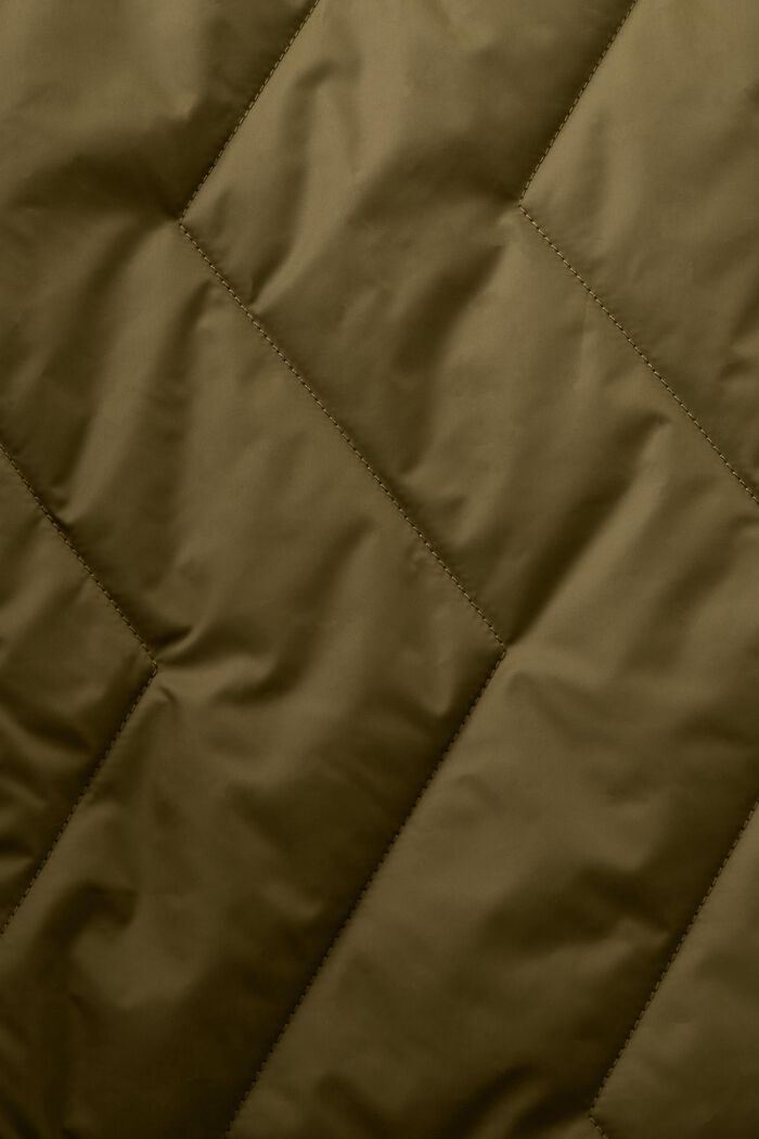 Riciclata: giacca trapuntata lightweight, DARK KHAKI, detail image number 4