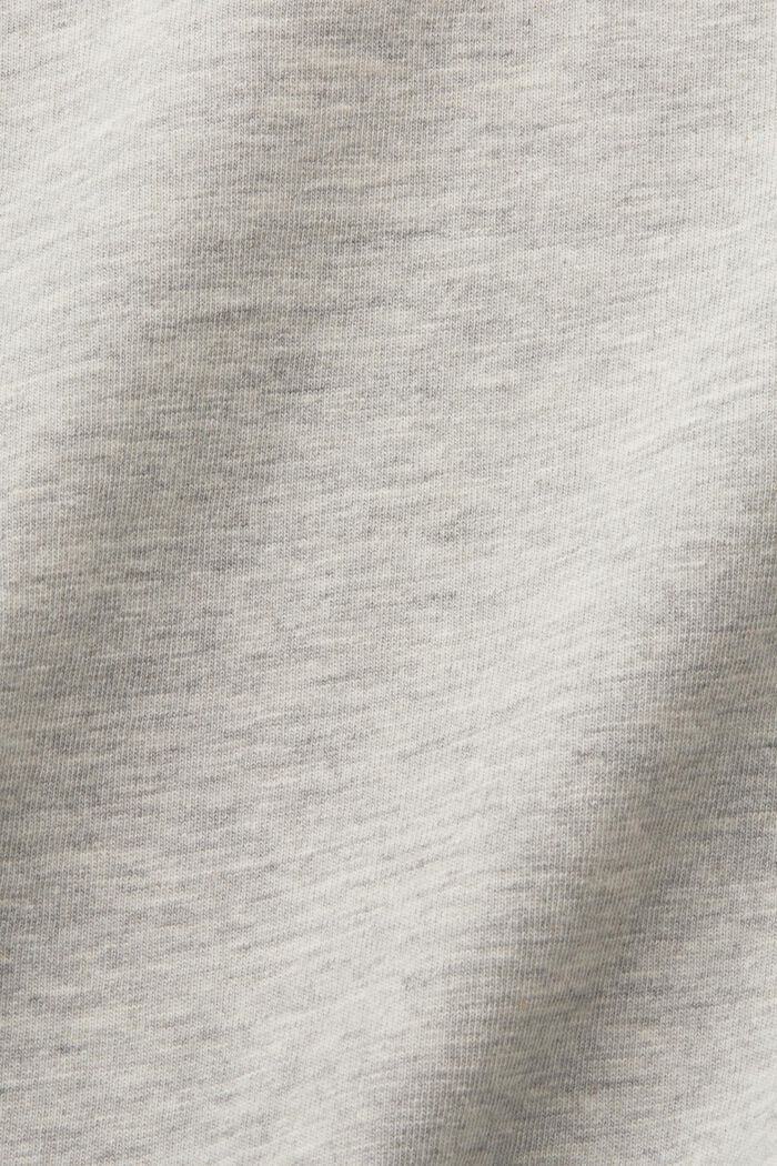T-shirt in jersey fiammato con stampa, LIGHT GREY, detail image number 5