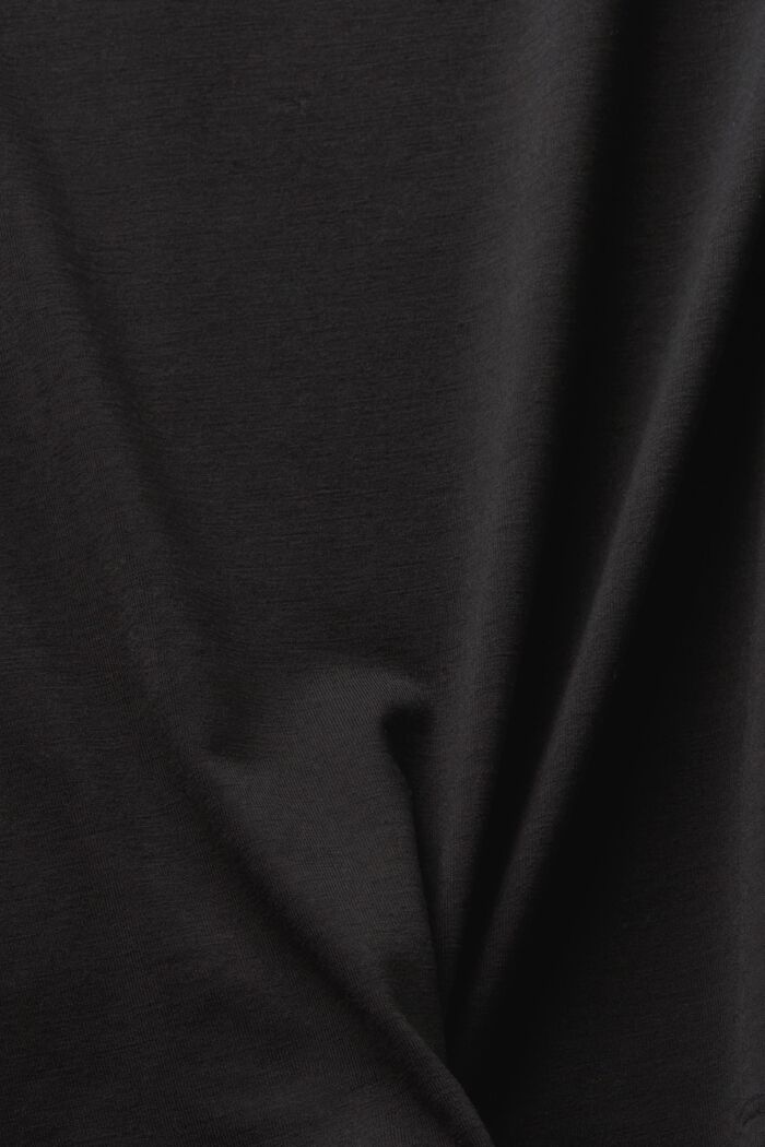 T-shirt in jersey con logo, BLACK, detail image number 4