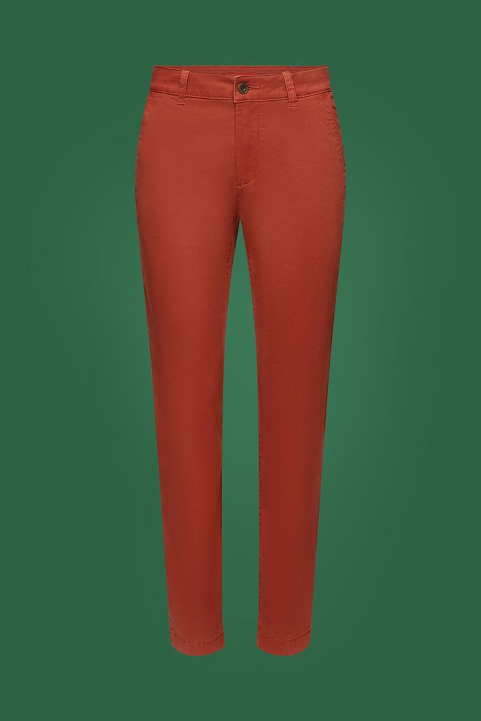 Pantaloni chino basic, RUST BROWN, detail image number 5