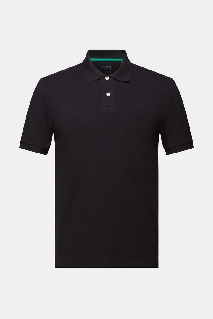 Polo in piqué, BLACK, detail image number 6