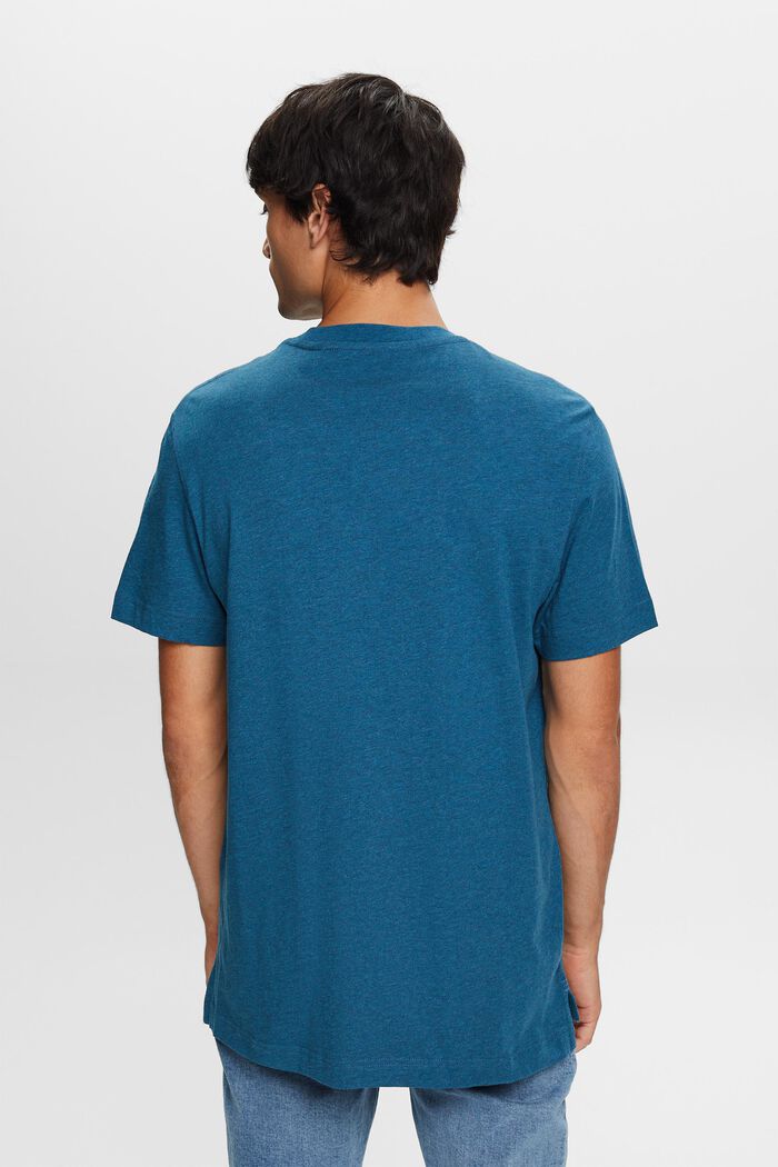 T-shirt girocollo, 100% cotone, GREY BLUE, detail image number 3