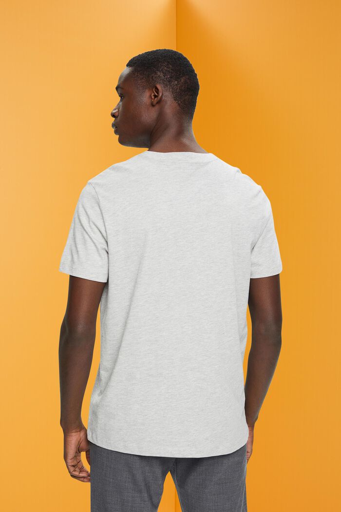 T-shirt slim fit con stampa sul davanti, LIGHT GREY, detail image number 3