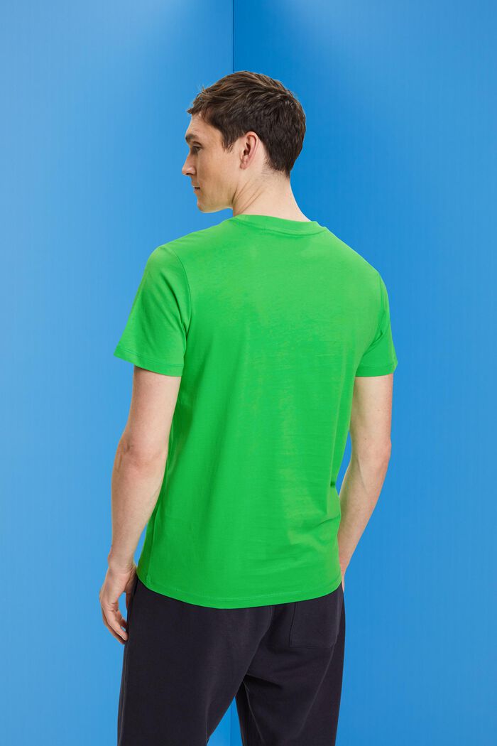 T-shirt girocollo in jersey, GREEN, detail image number 3