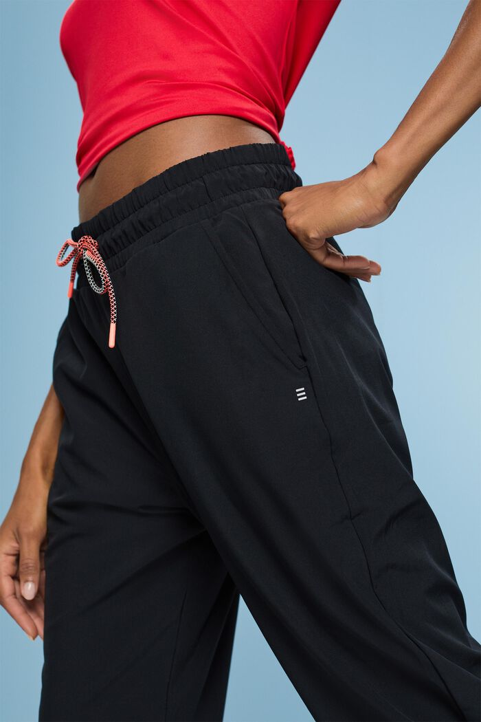 Pantaloni sportivi in pile, E-DRY, BLACK, detail image number 4