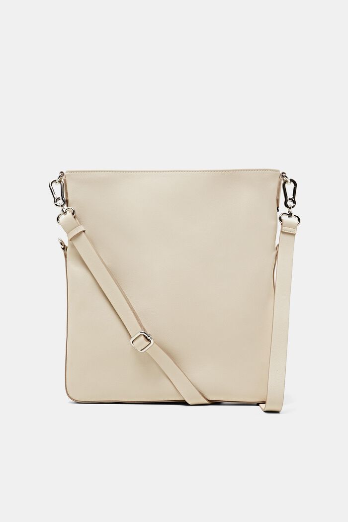 Borsa con risvolto in similpelle, LIGHT BEIGE, detail image number 0