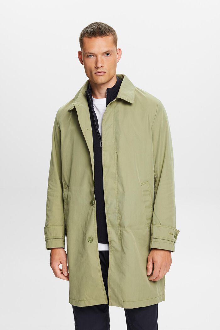 Riciclato: trench leggero, OLIVE, detail image number 0