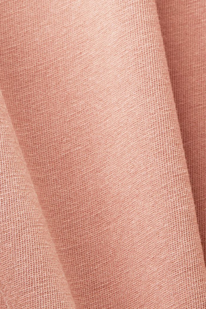 T-shirt in jersey tinta in capo, 100% cotone, DARK OLD PINK, detail image number 5