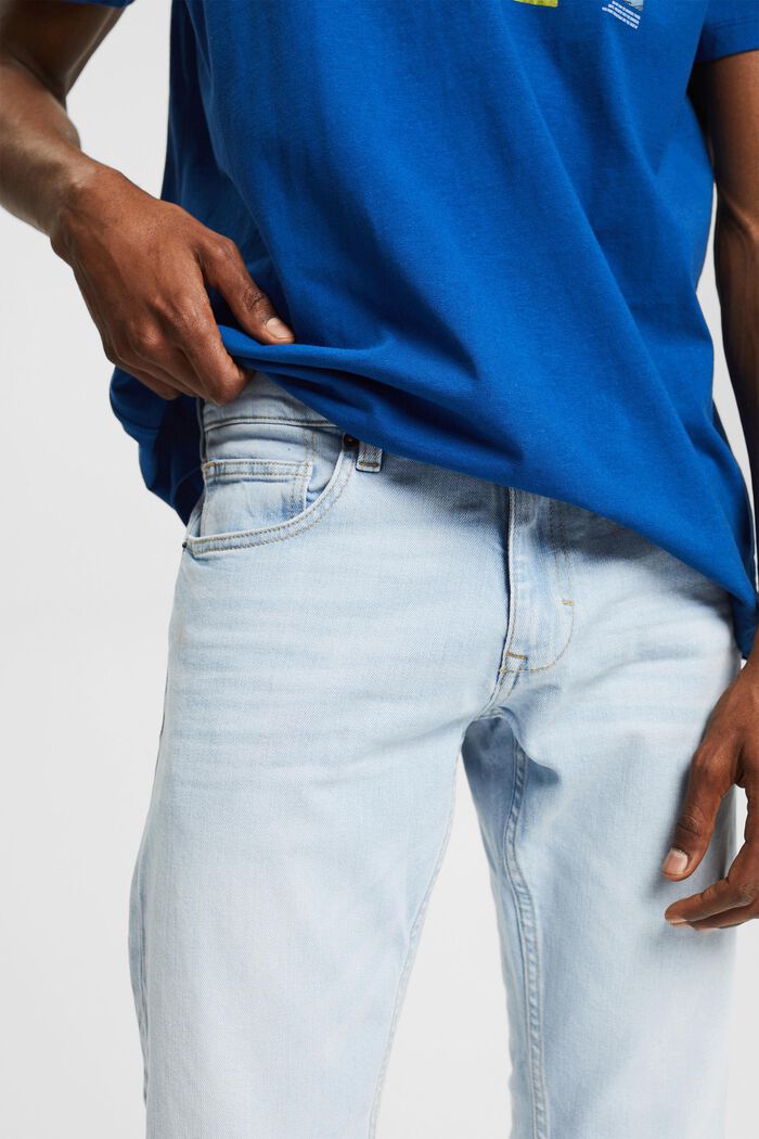 Jeans elasticizzati in cotone biologico, BLUE BLEACHED, detail image number 0