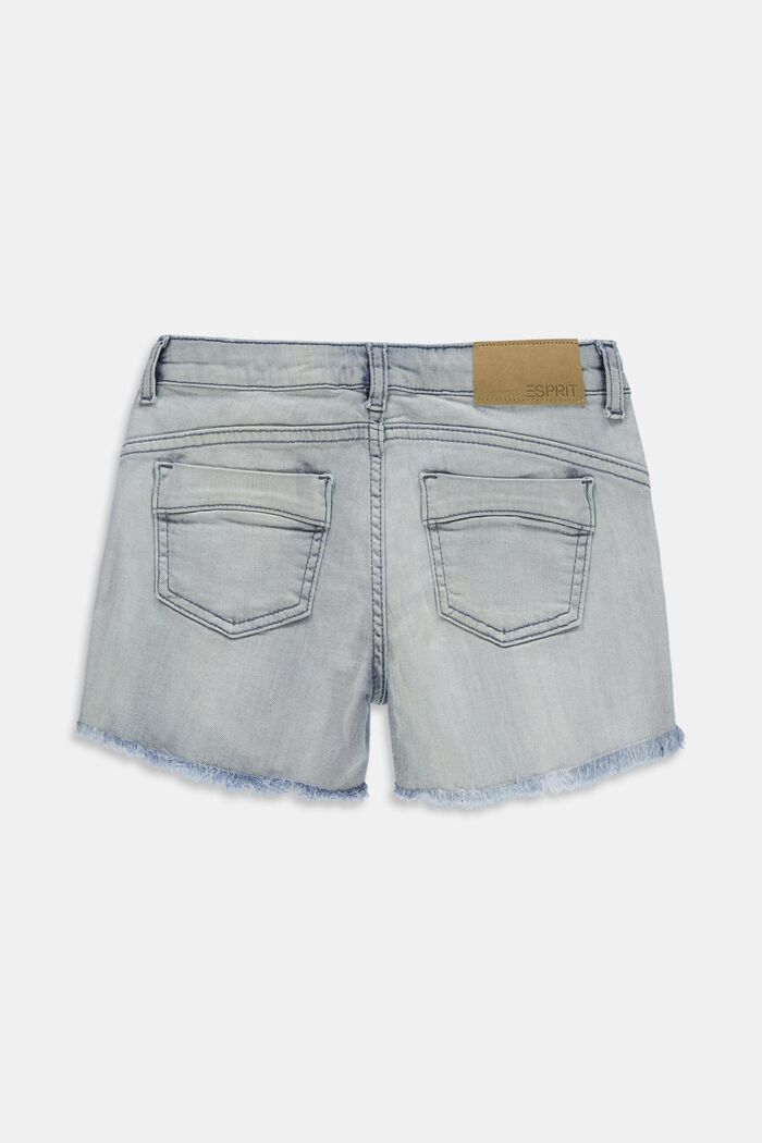 In materiale riciclato: shorts in denim con cintura regolabile, BLUE BLEACHED, detail image number 1