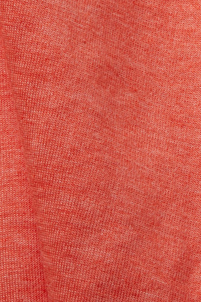 CURVY T-shirt con filetti floreali, TENCEL™, ORANGE RED, detail image number 1