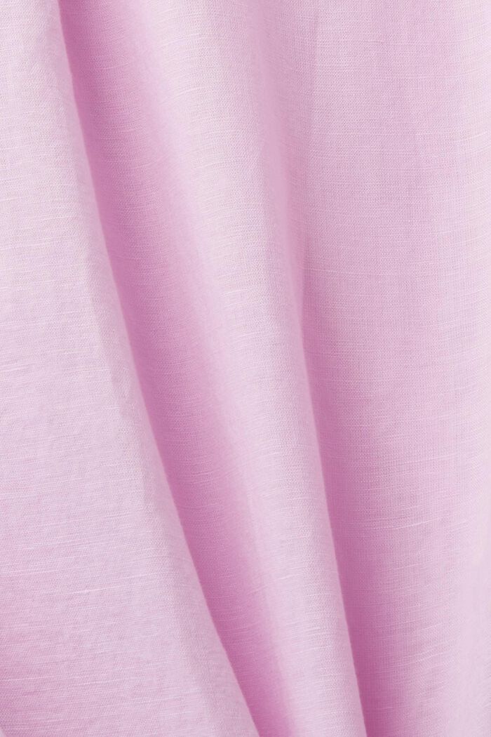 Camicia in lino e cotone, PINK, detail image number 5