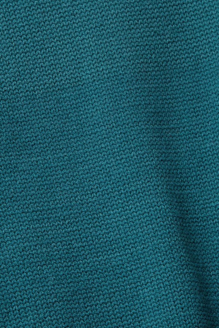 Pullover a maglia con collo a tartaruga, TEAL GREEN, detail image number 1