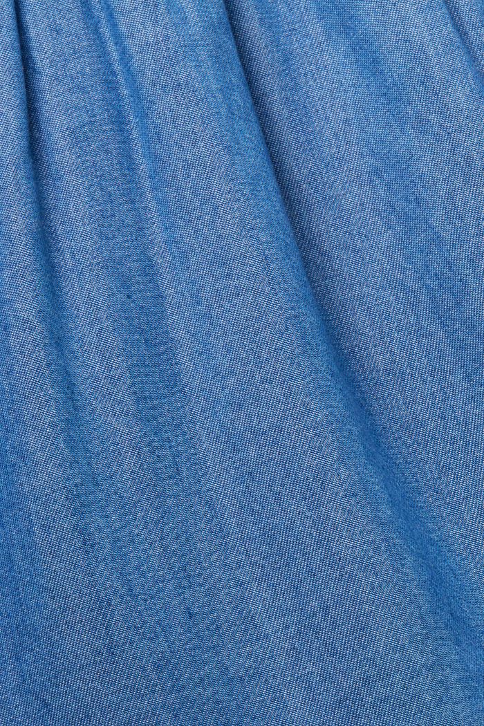 Abito mini in denim a balze, BLUE MEDIUM WASHED, detail image number 5