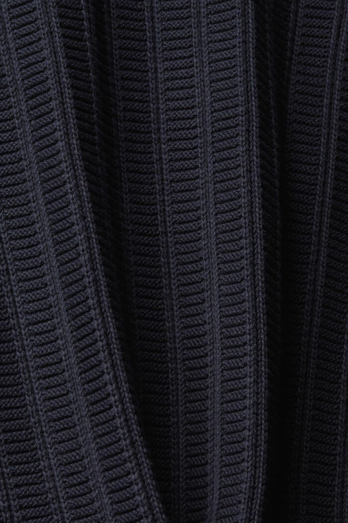 Pullover in maglia larga con zip di media lunghezza, NAVY, detail image number 5