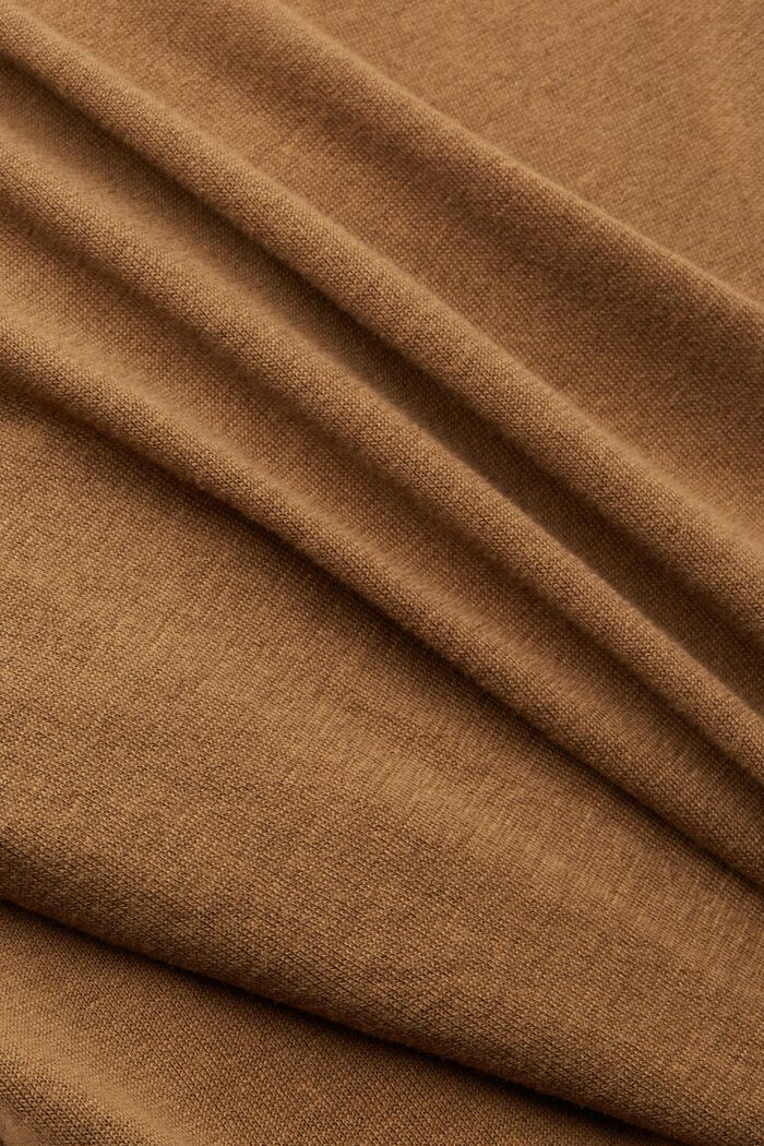 T-shirt in maglia, PALE KHAKI, detail image number 4