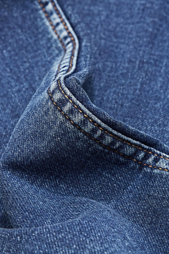 Jeans stretch in misto cotone biologico, BLUE MEDIUM WASHED, detail image number 6