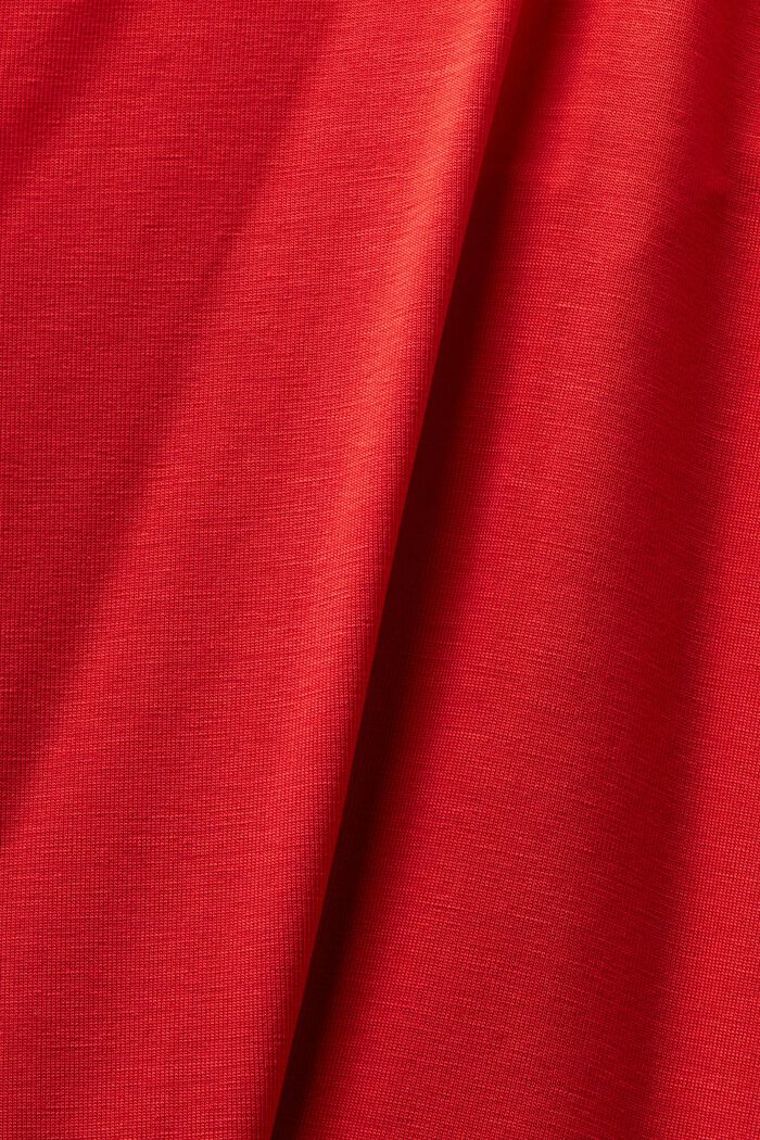 Top monospalla in jersey, DARK RED, detail image number 4