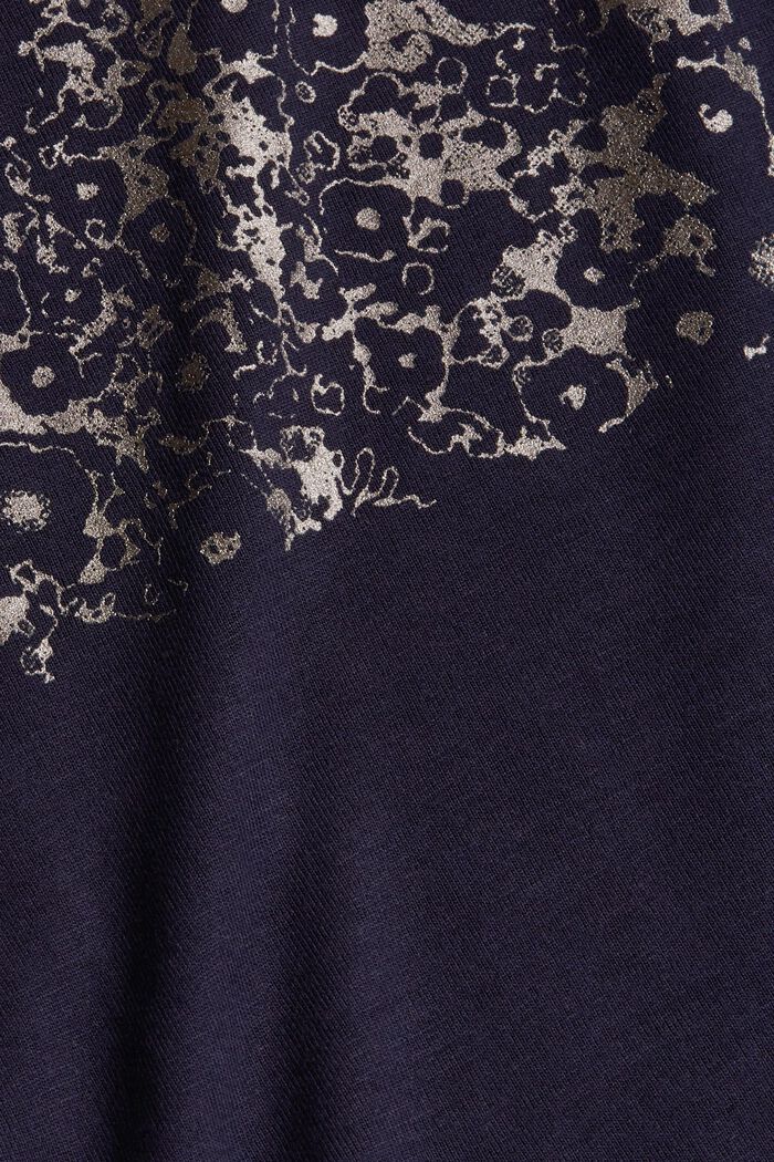 Maglia con stampa metallizzata, LENZING™ ECOVERO™, NAVY, detail image number 1