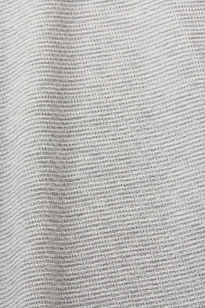 T-shirt in jersey strutturato, LIGHT GREY, detail image number 6
