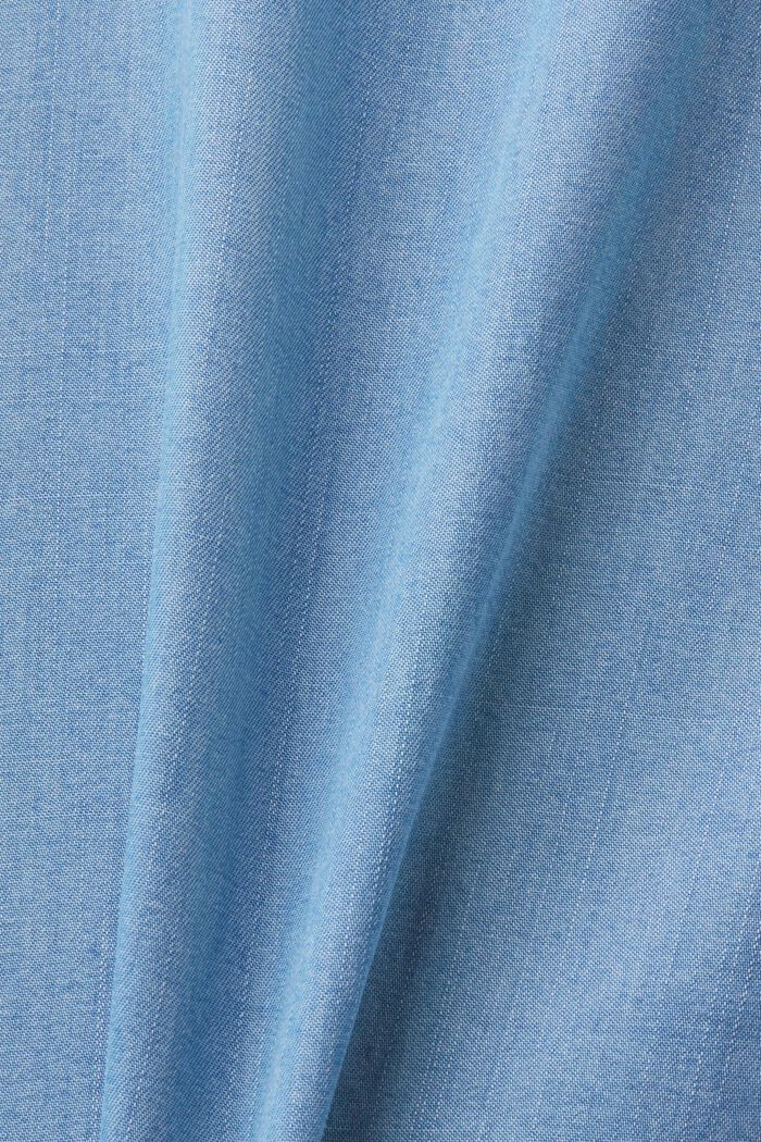 Pantaloni culotte cropped a gamba larga, BLUE LIGHT WASHED, detail image number 6