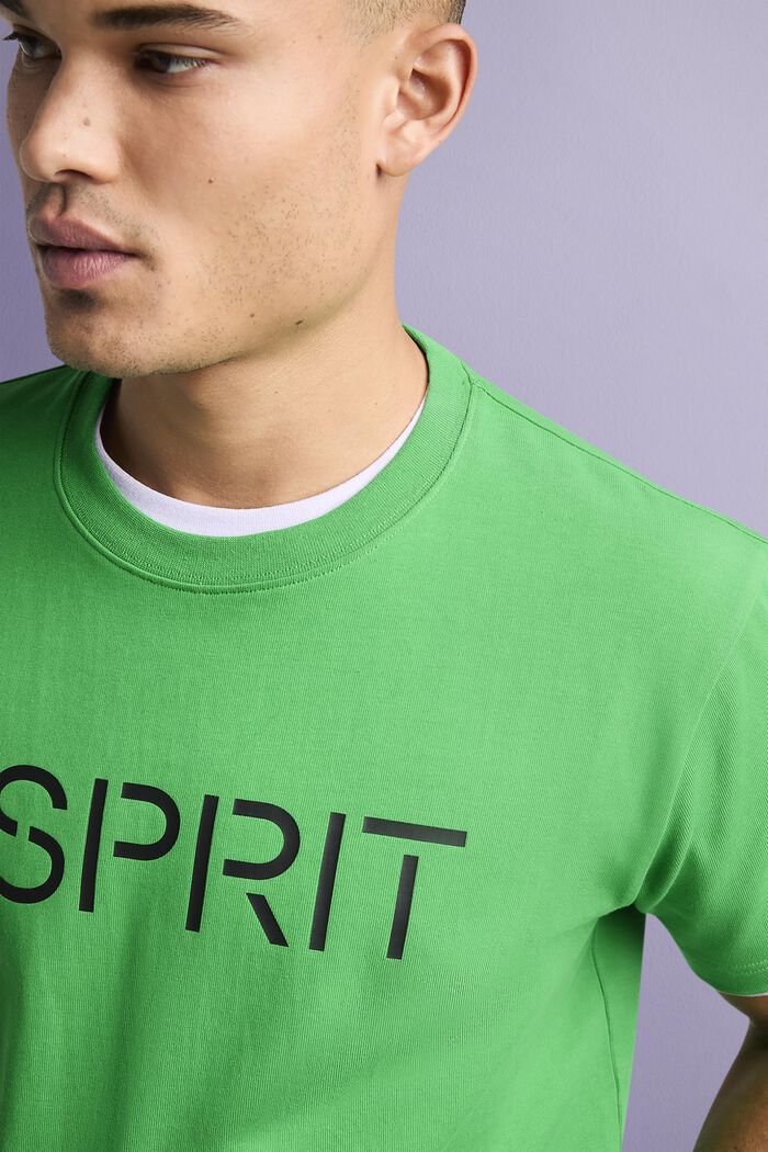 T-shirt unisex in jersey di cotone con logo, GREEN, detail image number 3