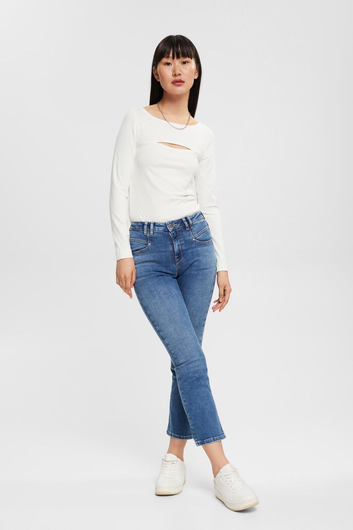 Jeans svasati elasticizzati cropped