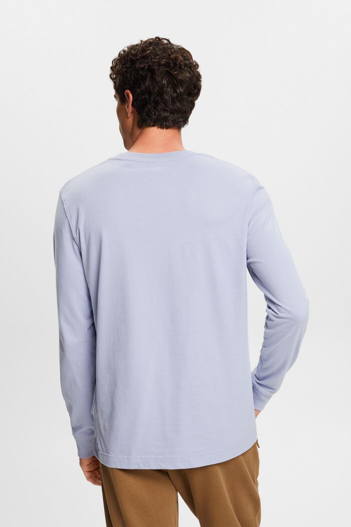 T-shirt girocollo a maniche lunghe, LIGHT BLUE LAVENDER, detail image number 4